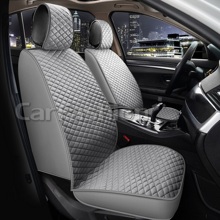 Накидки на передние сиденья FRONT ROMB, материал велюр, цвет серый/серый/серый