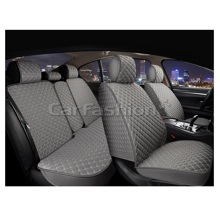 Комплект накидок на весь салон LINEN CUBE+, материал TWEED цвет т.серый, строчка т.серый, кант т.серый