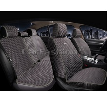 Комплект накидок на весь салон ICEBERG PLUS, материал искусственный шелк, цвет серый, строчка т.серая, кант серый