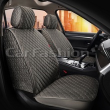 Накидки на передние сиденья SULTAN FRONT, материал велюр, цвет серый, строчка серая, кант серый