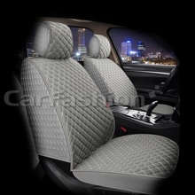 Накидки на передние сиденья LINEN CUBE, материал TWEED цвет св.серый, строчка св.серый, кант св.серый