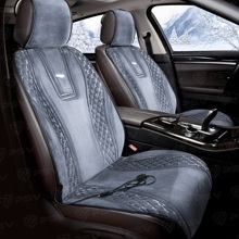 Накидка на переднее сиденье с подогревом PODOGREV I 2-х режимный FRONT цвет серый (1 шт.)