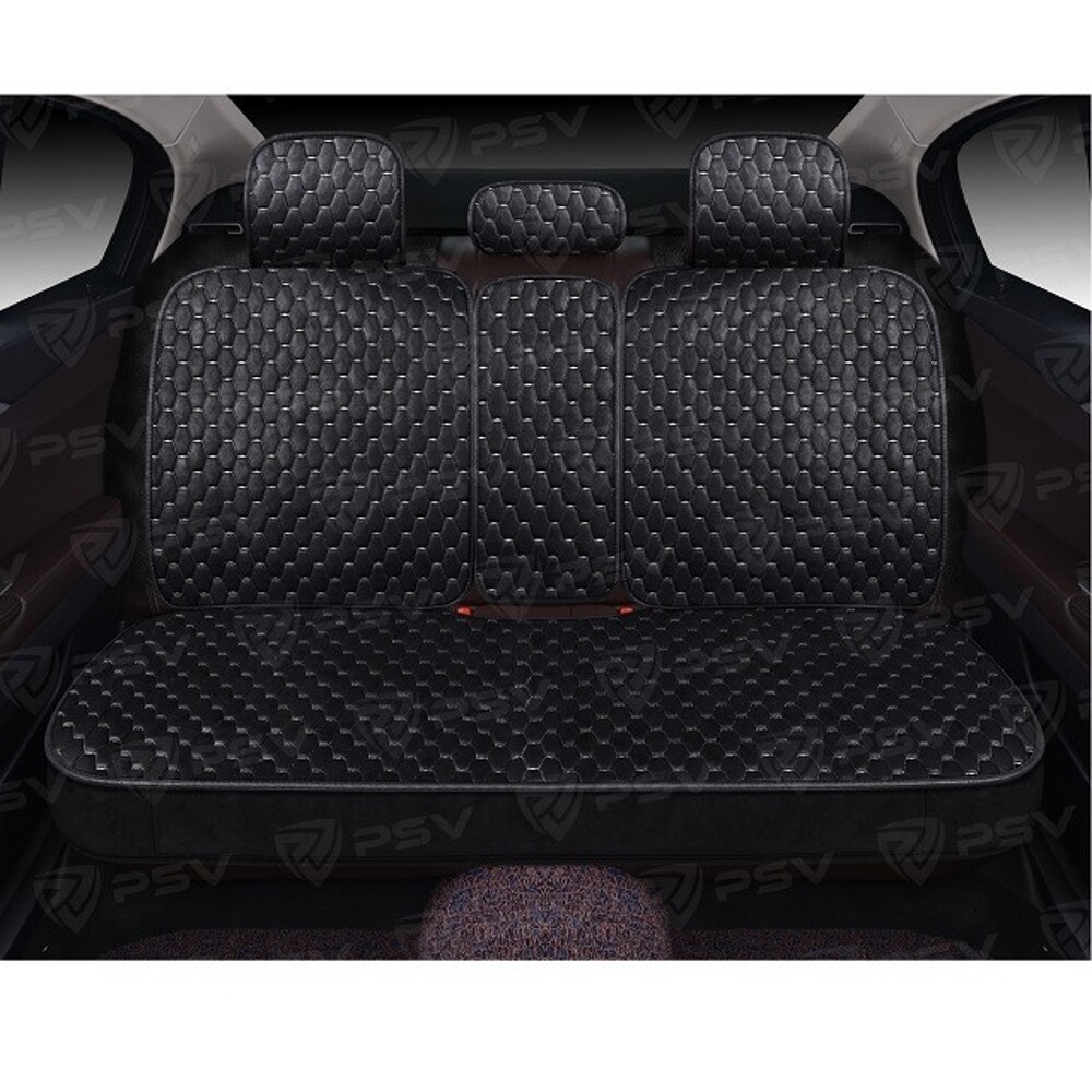 Комплект накидок на весь салон 5D Skin PLUS, материал Skin (мокрая кожа), цвет черный, строчка белая, кант черный Комплект накидок на весь салон 5D Skin PLUS, материал Skin (мокрая кожа), цвет черный, строчка белая, кант черный