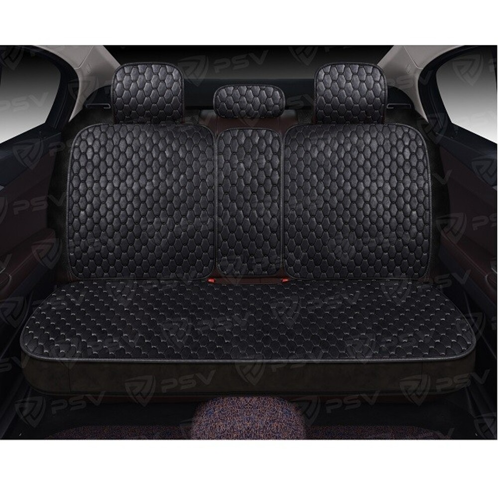 Комплект накидок на весь салон 5D Skin PLUS, материал Skin (мокрая кожа), цвет черный, строчка черная, кант черный Комплект накидок на весь салон 5D Skin PLUS, материал Skin (мокрая кожа), цвет черный, строчка черная, кант черный