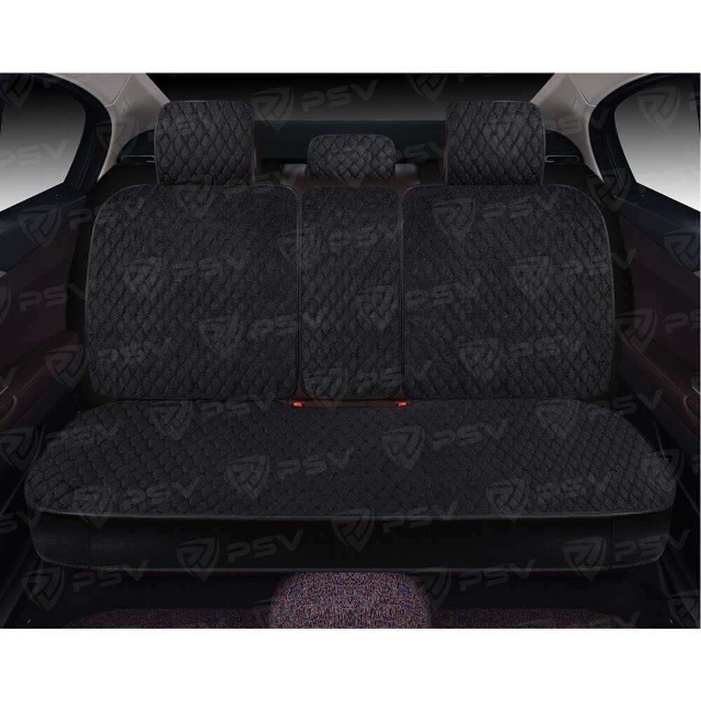 Комплект накидок на весь салон 5D Velvet PLUS, материал вельвет, цвет черный, строчка черный, кант черный Комплект накидок на весь салон 5D Velvet PLUS, материал вельвет, цвет черный, строчка черный, кант черный