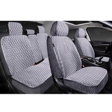 Комплект накидок на весь салон 5D Xolodok PLUS, материал холодок, цвет серый, строчка серая, кант серый