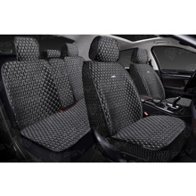 Комплект накидок на весь салон 5D Xolodok PLUS, материал холодок, цвет черный, строчка белая, кант черный