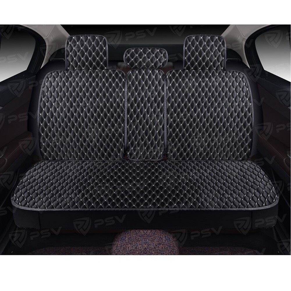 Комплект накидок на весь салон 5D Xolodok PLUS, материал холодок, цвет черный, строчка белая, кант черный Комплект накидок на весь салон 5D Xolodok PLUS, материал холодок, цвет черный, строчка белая, кант черный