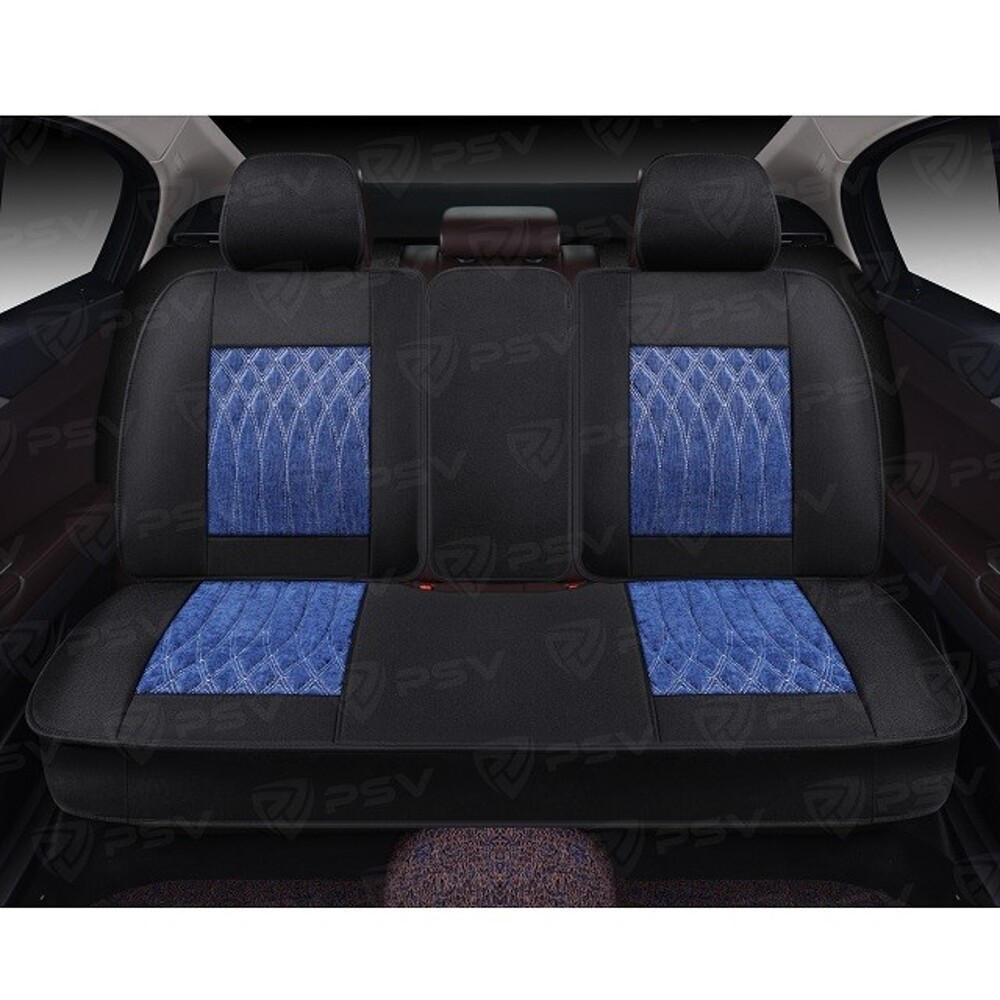 Комплект накидок на весь салон форма 5d galant velvet skin, материал вельвет+ мокрая кожа, цвет черный, вставка синяя, строчка белая Комплект накидок на весь салон форма 5d galant velvet skin, материал вельвет+ мокрая кожа, цвет черный, вставка синяя, строчка белая