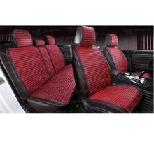 Комплект накидок на весь салон BLISS PRO Skin, материал мокрая кожа, цвет красный, строчка красная, кант черный