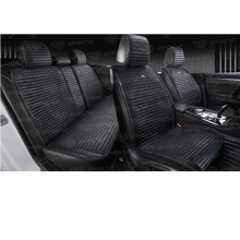 Комплект накидок на весь салон BLISS PRO Skin, материал мокрая кожа, цвет черный, строчка черная, кант черный