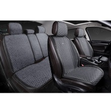 Комплект накидок на весь салон HORNET PRO Skin, материал мокрая кожа, цвет серый, строчка серая, кант черный