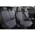 Комплект накидок на весь салон HORNET PRO Skin, материал мокрая кожа, цвет серый, строчка серая, кант черный Комплект накидок на весь салон HORNET PRO Skin, материал мокрая кожа, цвет серый, строчка серая, кант черный