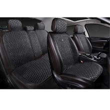 Комплект накидок на весь салон HORNET PRO Skin, материал мокрая кожа, цвет черный, строчка черная, кант черный