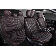 Комплект накидок на весь салон HORNET PRO Skin, материал мокрая кожа, цвет черный, строчка черная, кант красный