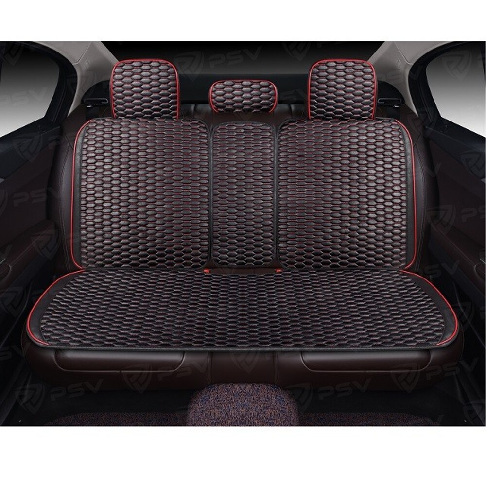 Комплект накидок на весь салон HORNET PRO Skin, материал мокрая кожа, цвет черный, строчка черная, кант красный Комплект накидок на весь салон HORNET PRO Skin, материал мокрая кожа, цвет черный, строчка черная, кант красный