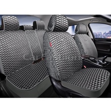 Комплект накидок на весь салон ATLAS+, материал шелк, цвет серый, строчка серая, кант серый