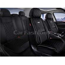 Комплект накидок на весь салон форма armada, материал Велюр, цвет черный, строчка черная, кант серый