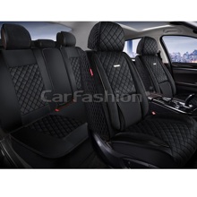 Комплект накидок на весь салон форма armada, материал Велюр, цвет черный, строчка черная, кант черный