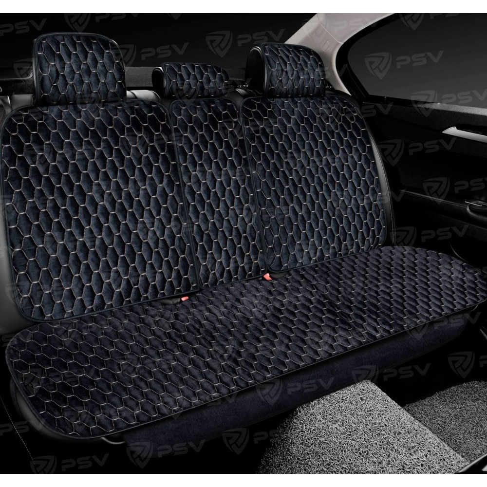 Комплект накидок на весь салон 3D Loto Next PLUS, материал Велюр, цвет черный, строчка белая, кант черный Комплект накидок на весь салон 3D Loto Next PLUS, материал Велюр, цвет черный, строчка белая, кант черный