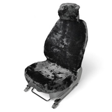 Накидка на переднее сиденье FRONT аляска из натуральной высококачественной овчины без подклады, цвет черный с закрытыми боками