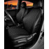 Комплект чехлов на весь салон для ваз - 2170-2 седан с 2013г., Экокожа, ромб, цвет черный/черный/белый Комплект чехлов на весь салон для ваз - 2170-2 седан с 2013г., Экокожа, ромб, цвет черный/черный/белый