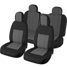 Комплект чехлов на весь салон стандарт + для ваз - 2173 - 2 хечбек с 2013 г., цвет чёрный / Сеул серый