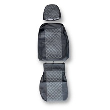 Комплект чехлов на весь салон для ваз - 21099, экокожа, ромб, цвет серый/серый