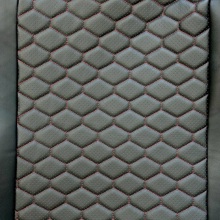 Комплект чехлов на весь салон для ваз - 2190 гранта FL норма с 08.2018 рзс, экокожа премиум ромб, цвет черн/чер/красный