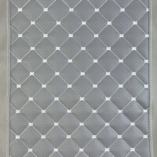 Комплект чехлов на весь салон для ваз - 2107, экокожа, ромб, цвет серый/серый