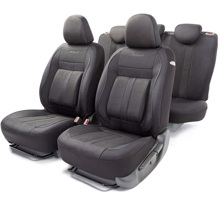 Комплект чехлов на весь салон COMFORT CUSHION+, эко-хлопок, цвет чёрный