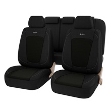 Чехлы на весь салон Uran, полиэстер + велюр, цвет чёрный