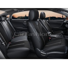 Комплект чехлов на весь салон 5D MARSHAL PLUS, цвет черный/черный/т.серый