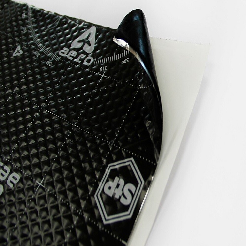 Вибропоглащение Aero Plus 0,75 м * 0,47 м * 3 мм (первый слой на двери, крышу, крышку капота и багажник) Вибропоглащение Aero Plus 0,75 м * 0,47 м * 3 мм (первый слой на двери, крышу, крышку капота и багажник)