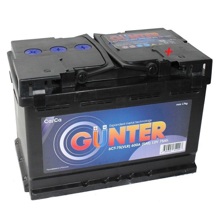 Акб gunter 6ст- 75 о п