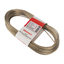 Трос Металлополимерный в оплетке 2.5 мм диаметр, прозрачный моток 20 м