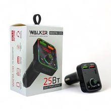 FM-Модулятор Bluetooth + 2 USB выхода на зарядку 3.1 A, Type-C WAFM-510, подсветка, цвет черный