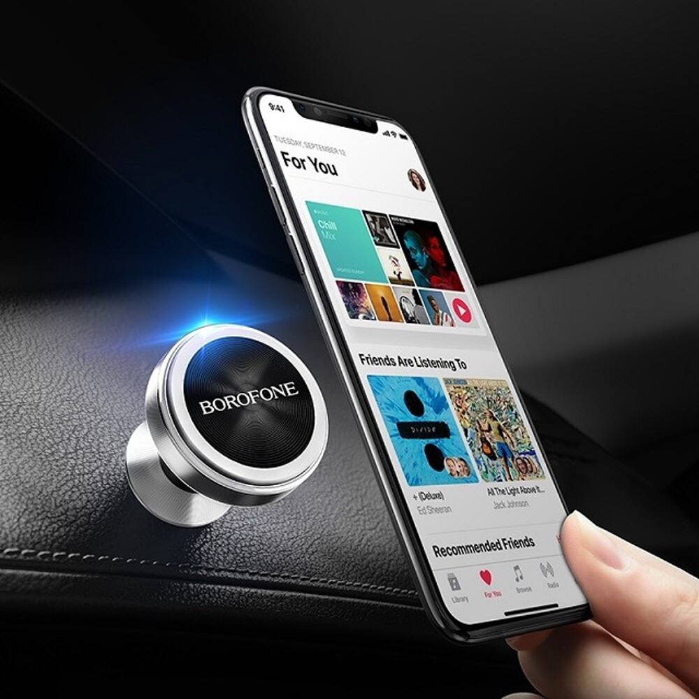 Телефонный держатель магнитный, на панель, цвет серебро Телефонный держатель магнитный, на панель, цвет серебро