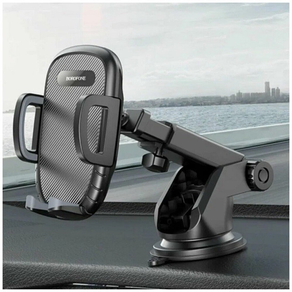 Телефонный держатель на присоске,телескопический, цвет черный Телефонный держатель на присоске,телескопический, цвет черный