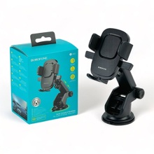 Телефонный держатель на присоске,телескопический, цвет черный