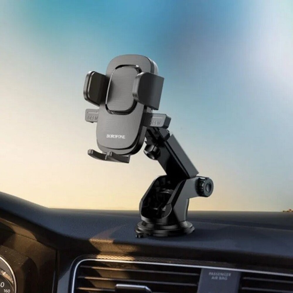 Телефонный держатель на присоске,телескопический, цвет черный Телефонный держатель на присоске,телескопический, цвет черный