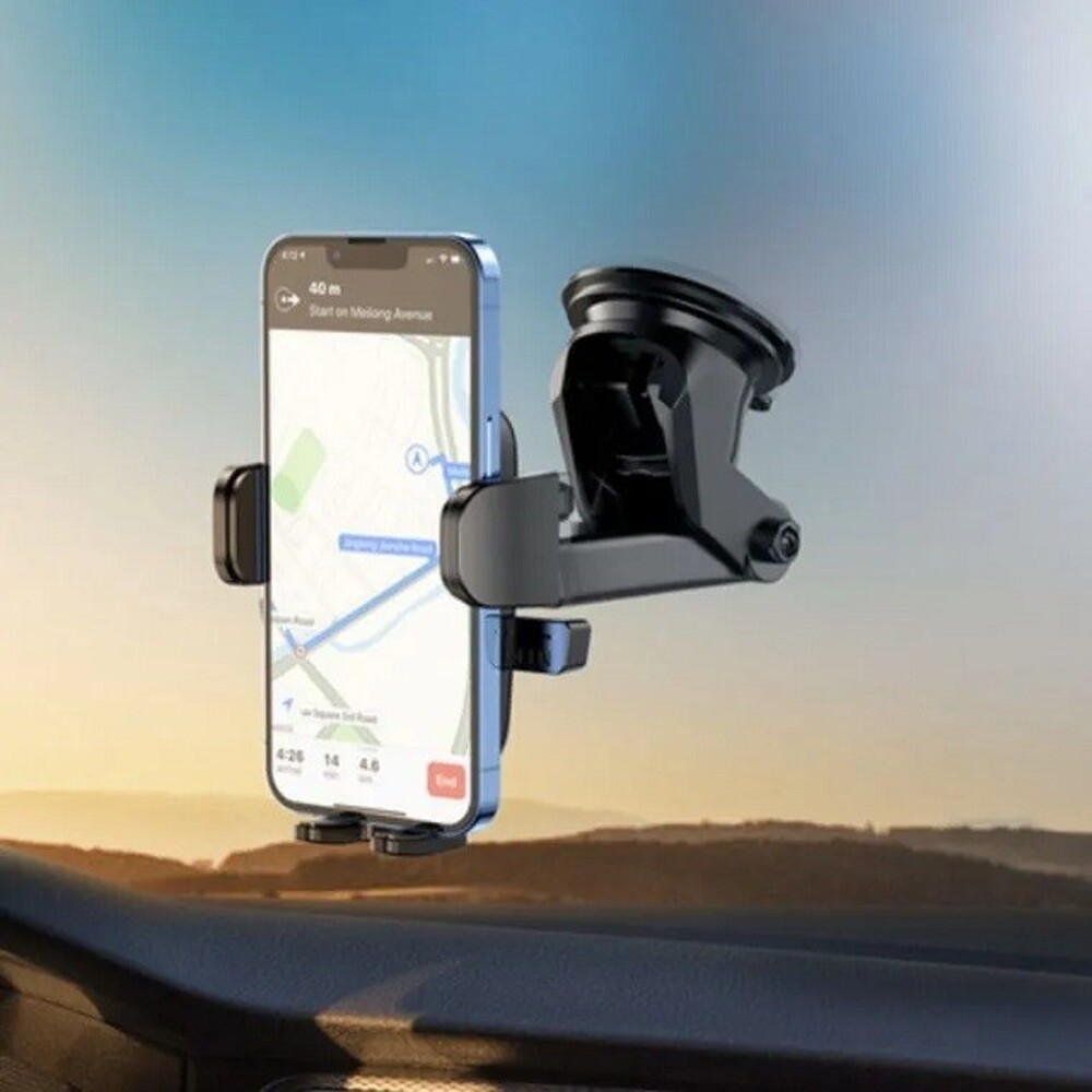 Телефонный держатель на присоске,телескопический, цвет черный Телефонный держатель на присоске,телескопический, цвет черный