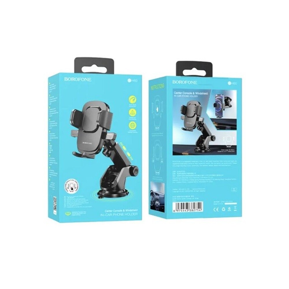 Телефонный держатель на присоске,телескопический, цвет черный Телефонный держатель на присоске,телескопический, цвет черный