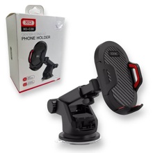 Телефонный держатель выдвижной с зажимом на присоске, поворот на 360 градусов, цвет черный