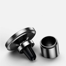 Телефонный держатель на панель + в дефлектор, магнитный, цвет черный