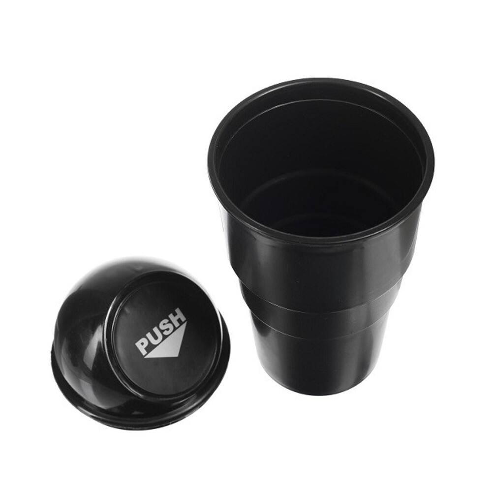 Контейнер для мусора автомобильный в подстаканник, цвет черный Контейнер для мусора автомобильный в подстаканник, цвет черный