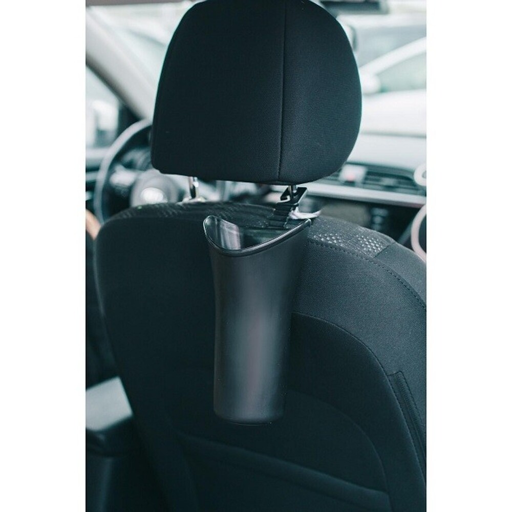 Контейнер для мусора автомобильный на крючке, цвет черный Контейнер для мусора автомобильный на крючке, цвет черный