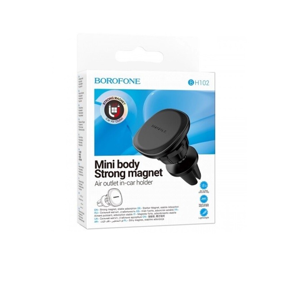 Телефонный держатель в воздуховод магнитный, цвет черный Телефонный держатель в воздуховод магнитный, цвет черный