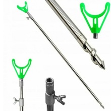 Подставка под удилище нержавейка с буром и выкручивающейся рогат. 1,5м