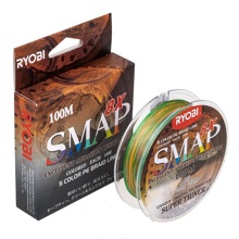 Плетенка Шнур SMAP PE8X - 100м, 0.8, Multi Color 0,148 мм Ryobi